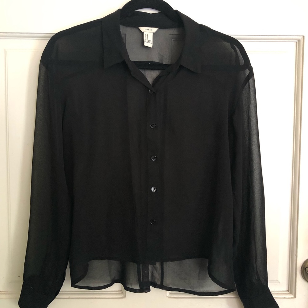 Sheer black shirt